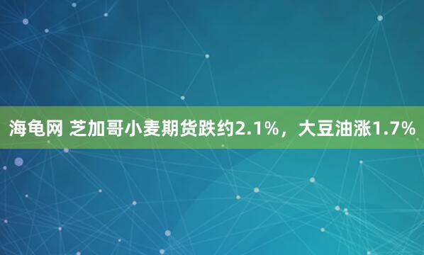 海龟网 芝加哥小麦期货跌约2.1%，大豆油涨1.7%