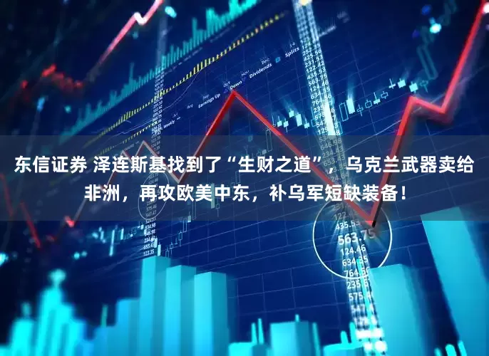 东信证券 泽连斯基找到了“生财之道”，乌克兰武器卖给非洲，再攻欧美中东，补乌军短缺装备！