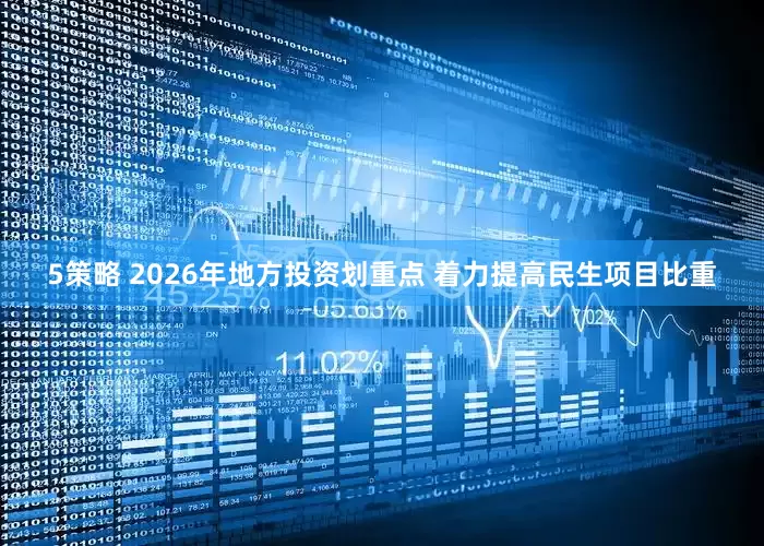 5策略 2026年地方投资划重点 着力提高民生项目比重