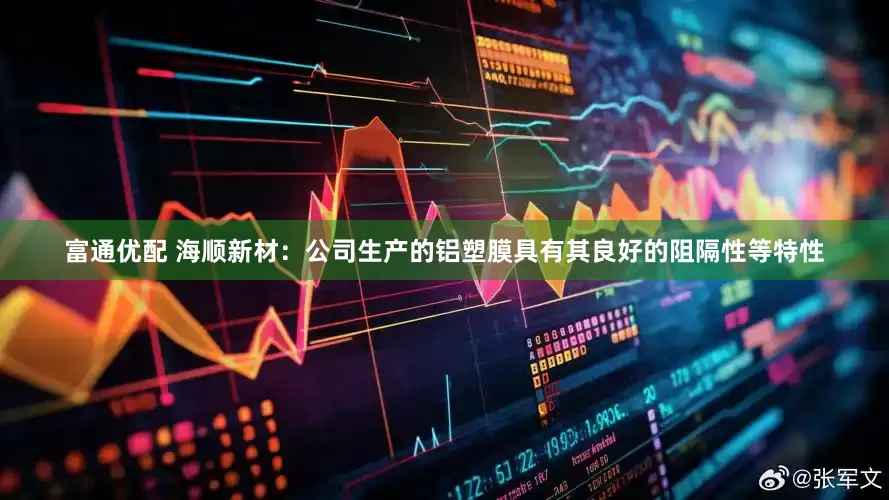 富通优配 海顺新材：公司生产的铝塑膜具有其良好的阻隔性等特性